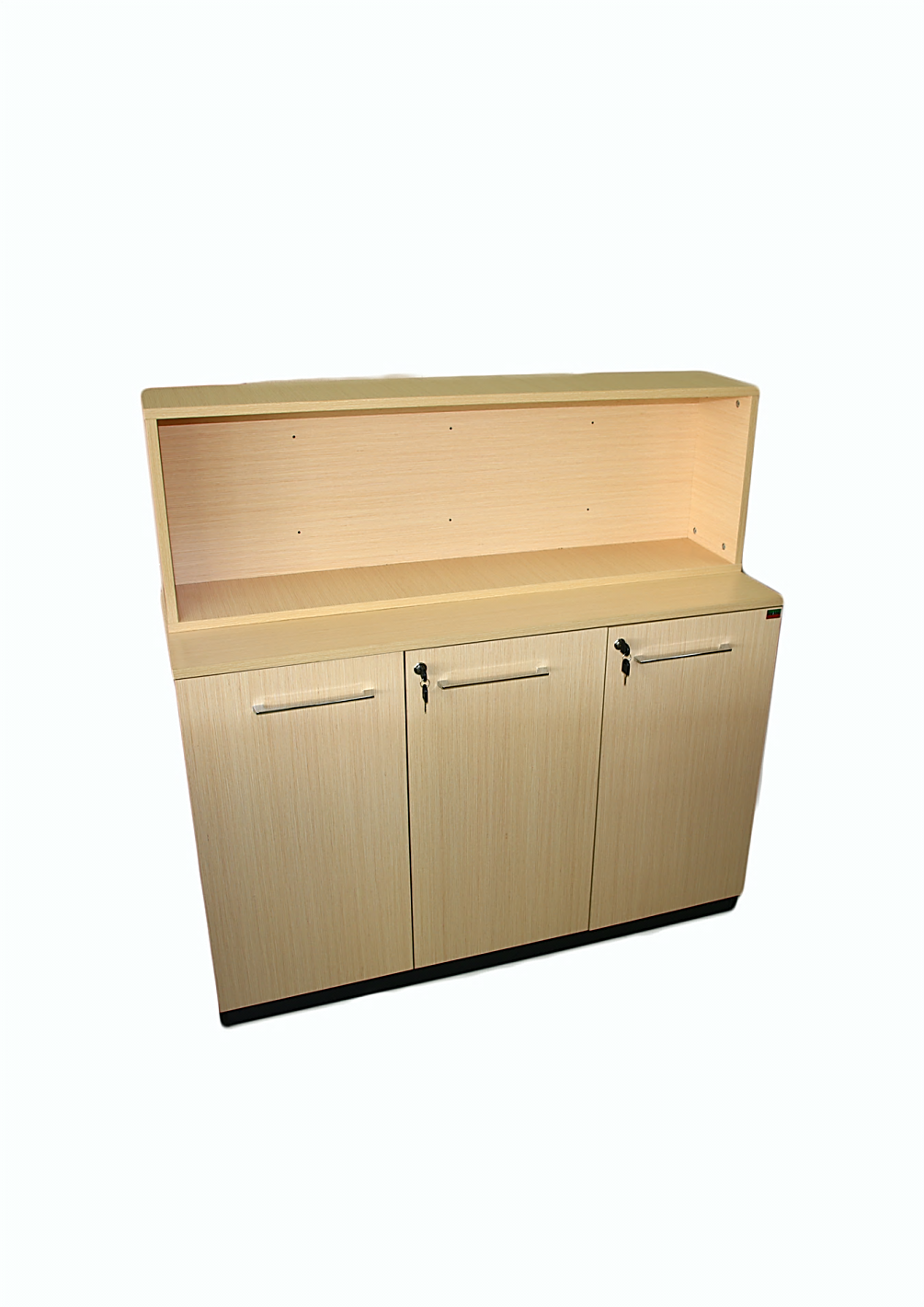 XT-233 three door cabinet with wall shelf unit